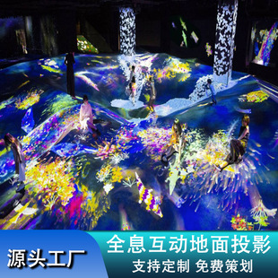 源头厂家3d全息地面互动投影宴会厅餐厅科技馆室内沉浸式互动投影-阿里巴巴