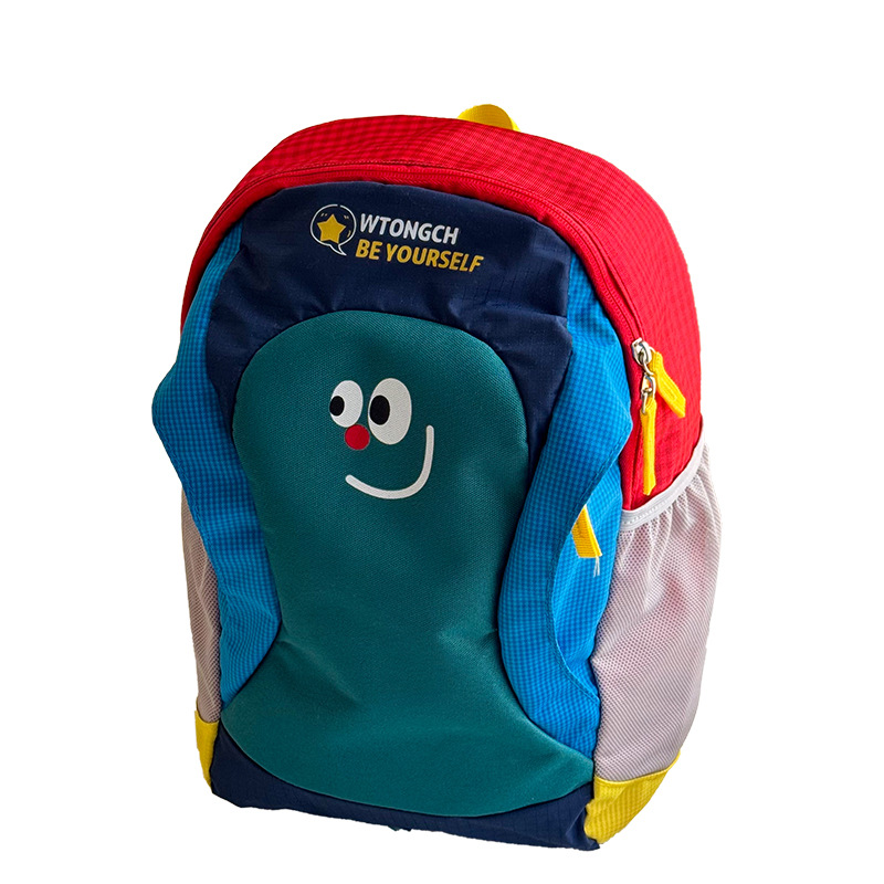 Caricatura encantadora mochila escolar de estilo contraste de color para niños y niñas viajar mochila de viaje de gran capacidad mochila infantil