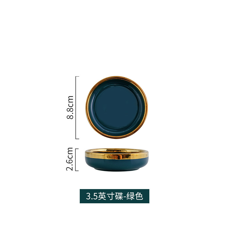 Luz de lujo plato de cerámica vajilla combinación traje plato hogar creativo reunión familia conjunto placa Año Nuevo plato