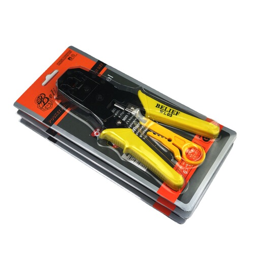 Multifunction Network Crimping Tool, 3-in-1 Network Crimper for 4P, 6P, 8P RJ45 Connectors, Network Phone Terminal Crimping Tool