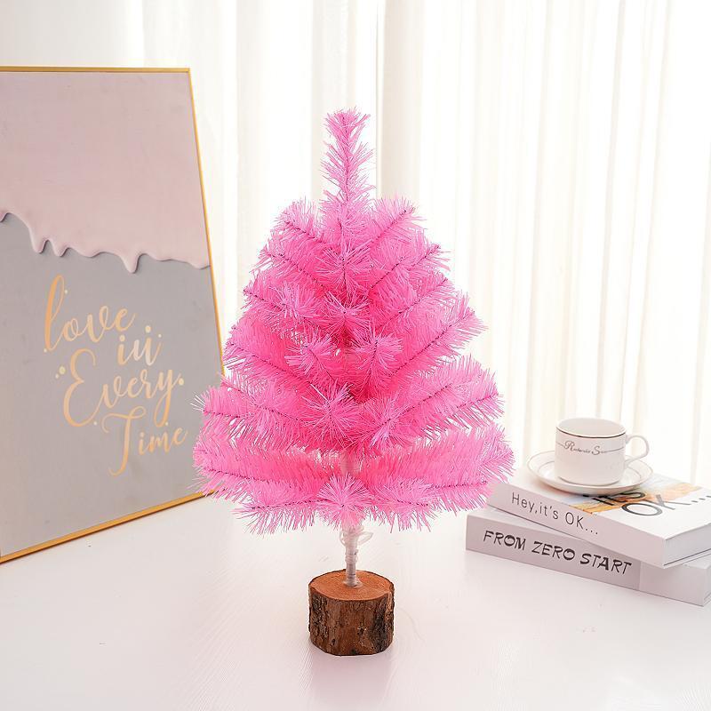 Amazon限定 クリスマスツリー ミニデスクトップオーナメント 45-60CM ピンク ブルー レッド クリスマスツリー|undefined