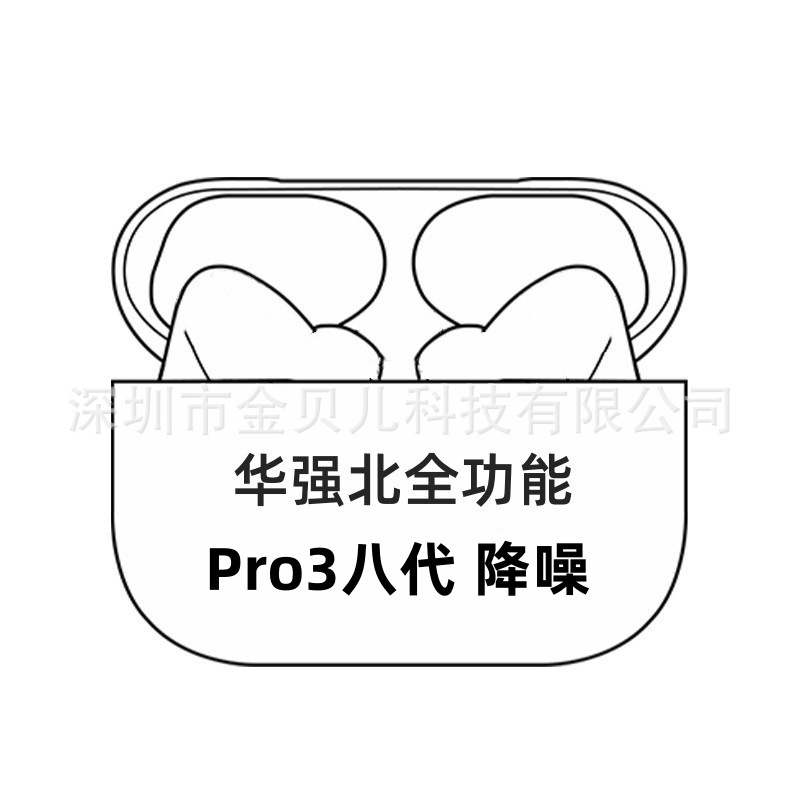 2025 New Pro3 Eighth Generation Noise-Canceling Wireless Bluetooth Headphones Full-Featured Mobile Phone In-Ear Pro3 8Th Generation Wholesale