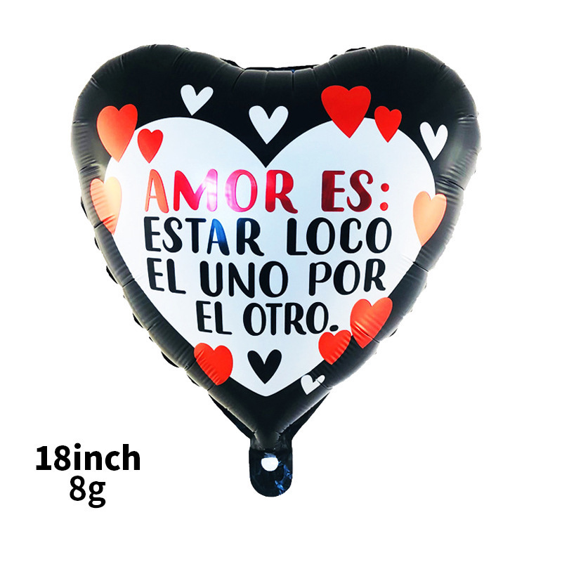 Globo de película de aluminio de amor occidental de 18 pulgadas LOVE Tanabata Día de San Valentín Boda Boda Confesión romántica Diseño de globo image 24