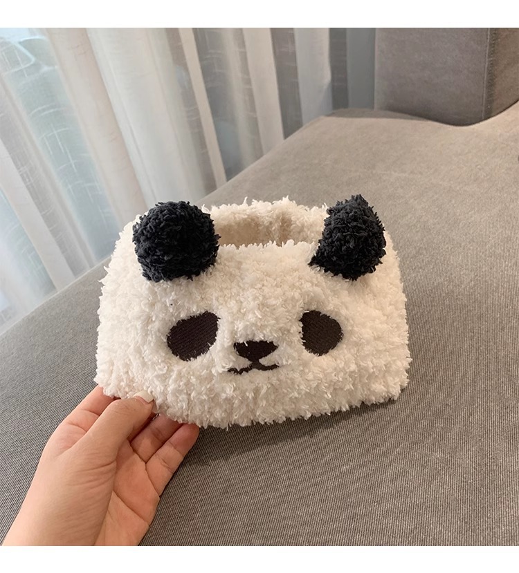 Fascia panda in peluche per lavaggio viso accessorio capelli donna_voghion.com