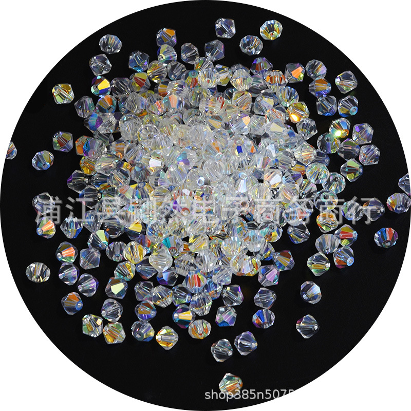 3-8mmAAAA水晶菱形珠精品水晶ガラス珠二頭尖珠DIY珠散珠アクセサリー部品