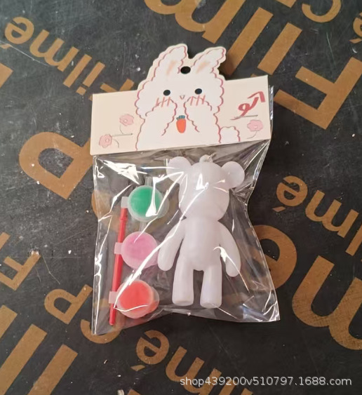 Puesto de actividades al por mayor Muñecas de yeso pintadas para niños Bolsas independientes Diy Graffiti 61 Día del niño Regalos para estudiantes