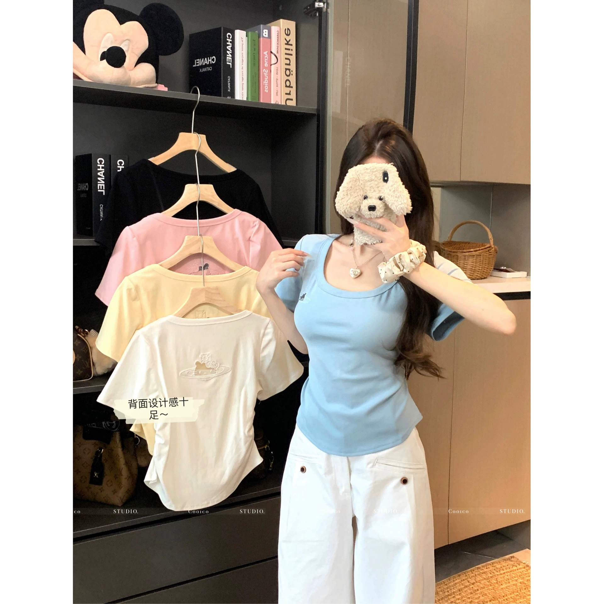 Плюс размер fat mm2025, летняя новая стильная простая и модная дизайнерская футболка с короткими рукавами и вышивкой, утягивающий топ с вырезами для женщин