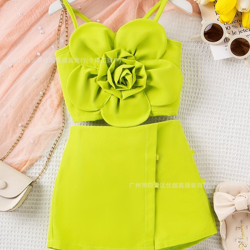 girl summer fashion skirt set 女童新款中小童两件裙套装货源潮|undefined