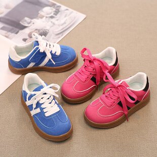 Girls' German Training Shoes Autumn 2024 Autumn New Explosions Frosted Children's Casual Board Shoes Soft Sole Boys' sneaker