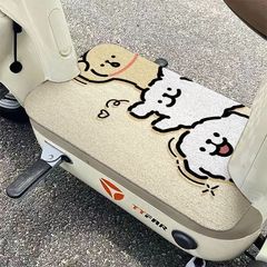 電気自動車フットマット、漫画のかわいい子犬、フリーカット、防塵、汚れ防止、ユニバーサル滑り止めワイヤーリングフットマット、ドロップシッピング