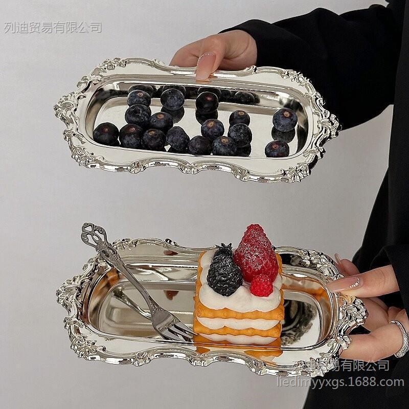 Nordic Ins Retro Cake Plate Dessert Table Cold Meal Tea Break Display Tray Small Tray Jewelry Candle Aromatherapy Storage Tray Nordic Ins Retro Cake Plate Dessert Table Cold Meal Tea Break Display Tray Small Tray Jewelry Candle Aromatherapy Storage Tray