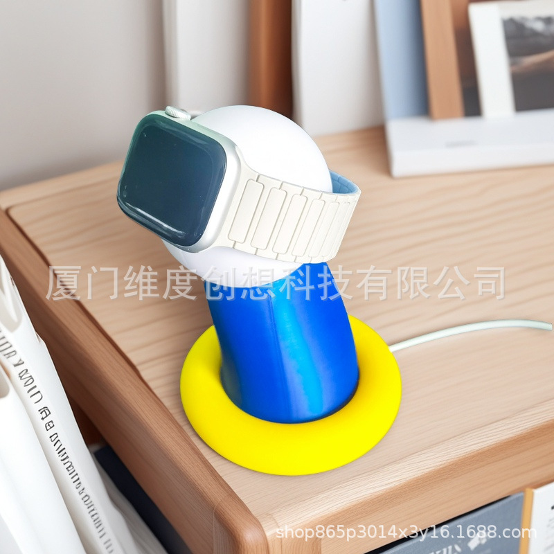 Juguetes de impresión 3D transfronterizos iwatch Apple Watch soporte de carga creativo azul gordo adornos de escritorio