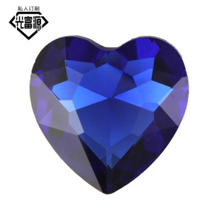 Peach heart-shaped crystal glass diamond heart-shaped color pointed bottom rhinestone diy handmade nail inlaid clothing jewelry accessories