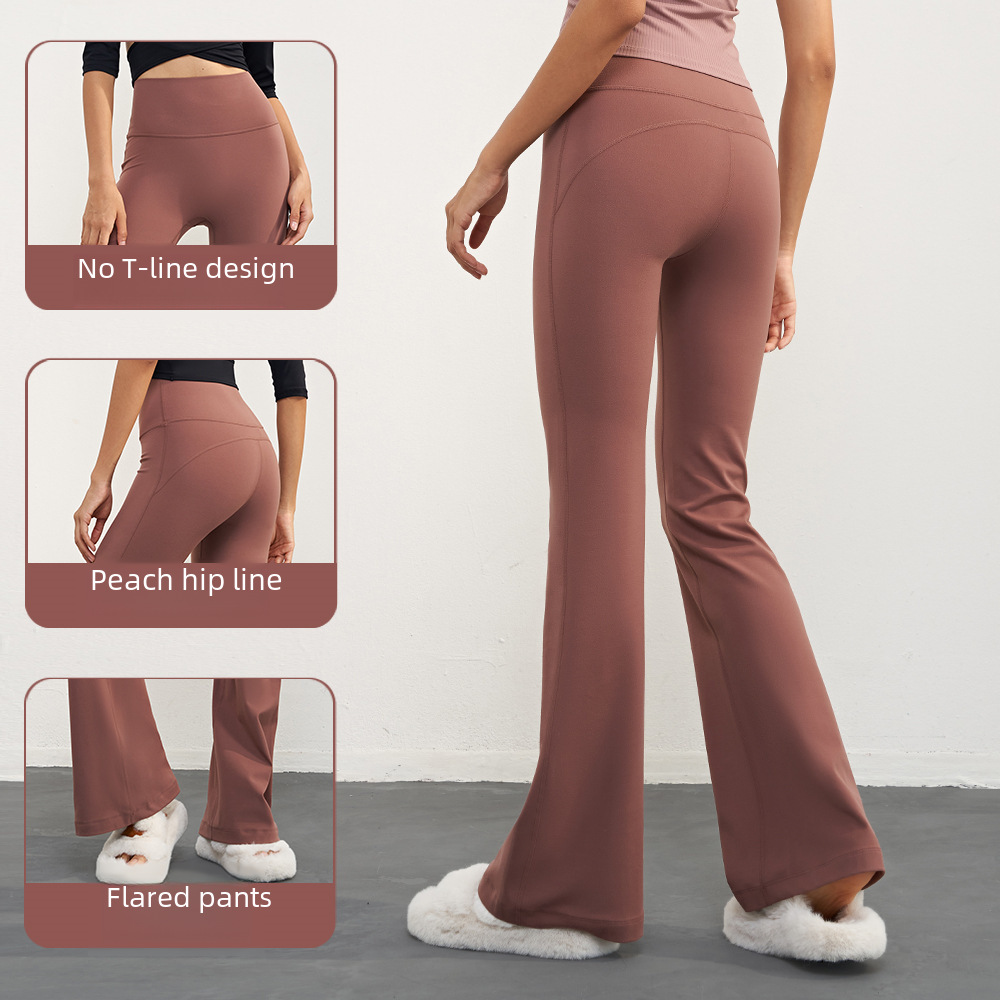 Spring and Summer Love New Bare Sensibility Yoga Pants High-Waist Sport Flare Pants Slimming Elastic Casual Yoga Wear Micro Flare