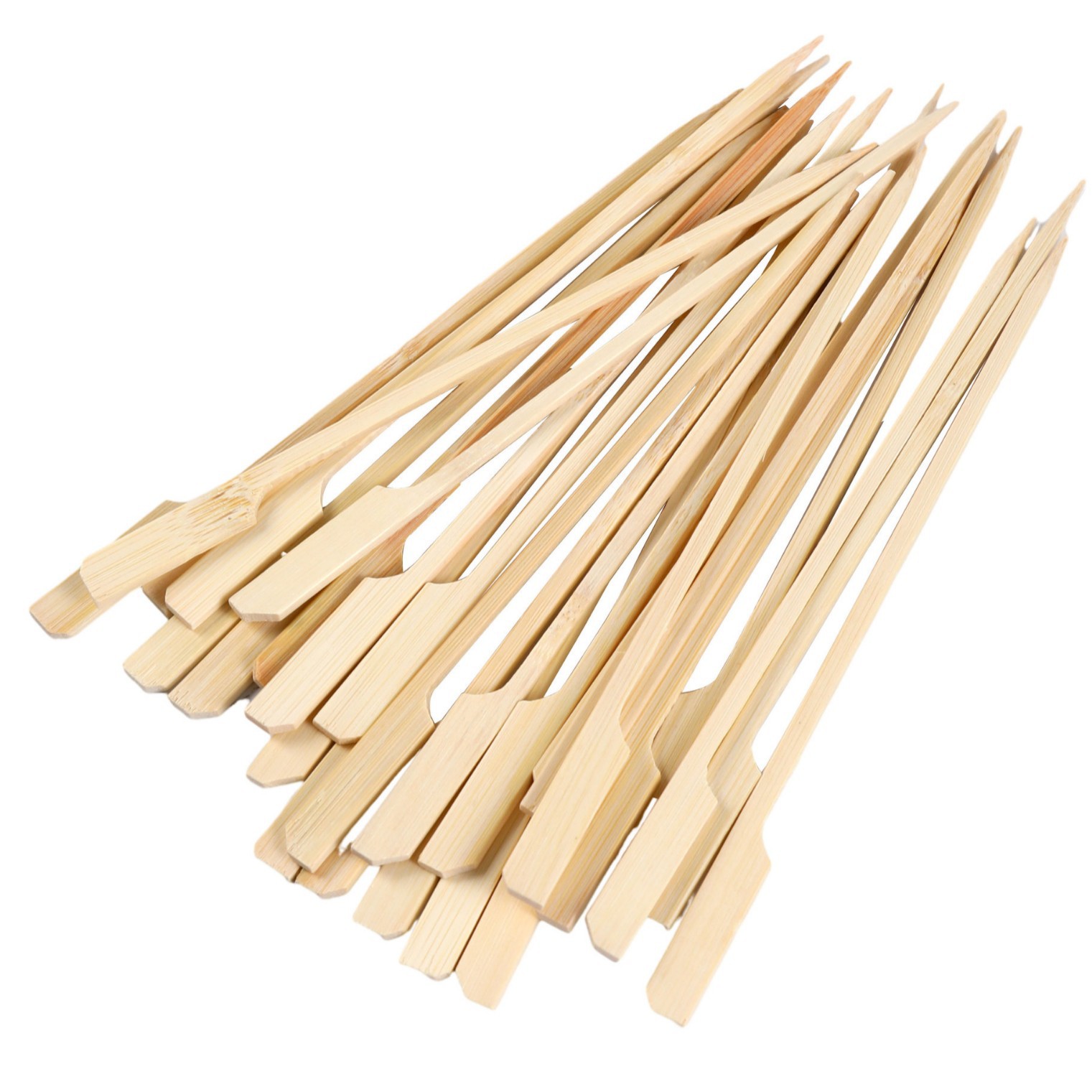 Brochetas de Bambú Tipo Pistola Desechables para Barbacoa