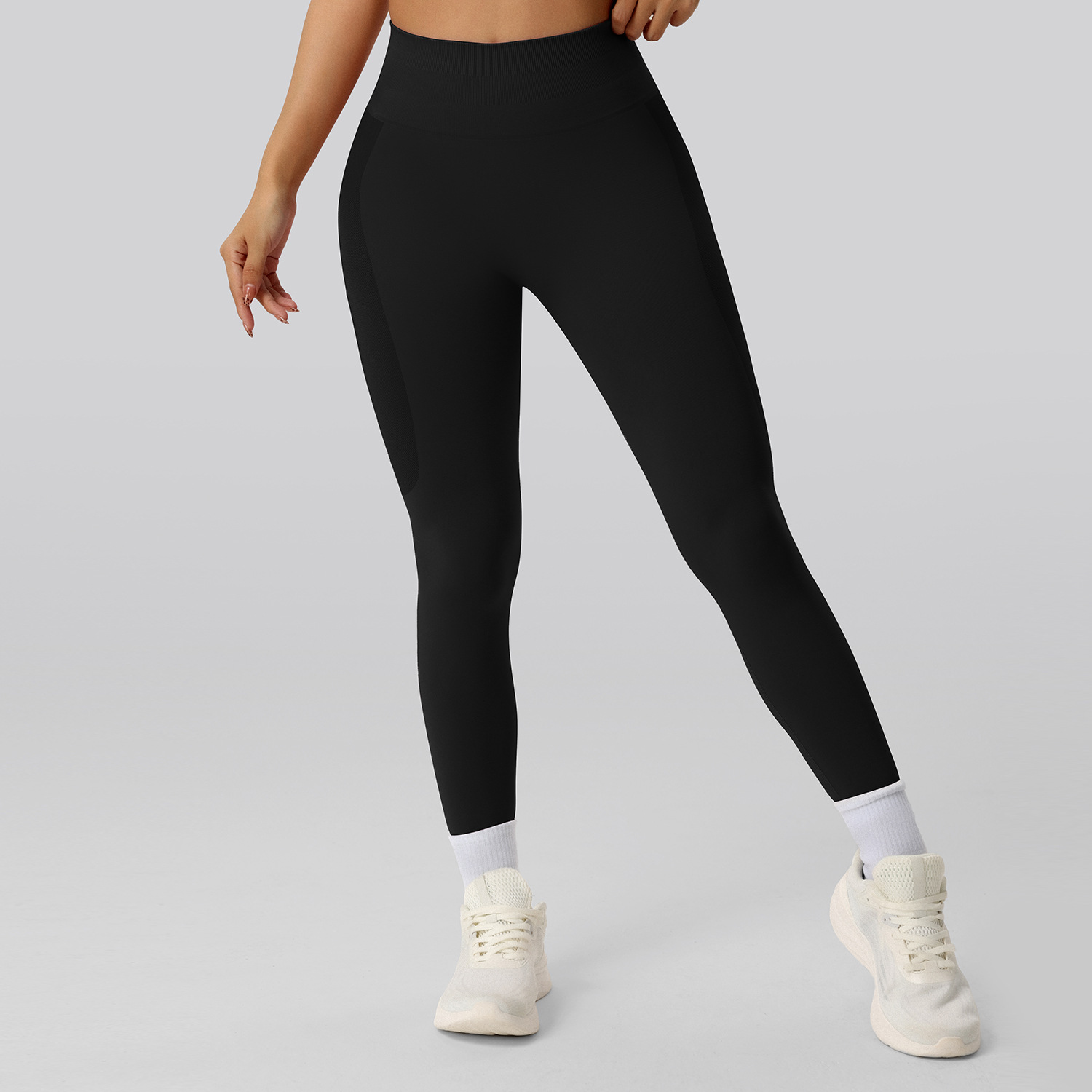 Nuevos pantalones deportivos sin costuras de melocotón de miel en Europa y los Estados Unidos, pantalones deportivos apretados para elevar las caderas, pantalones deportivos de cintura alta para correr al aire libre, secado rápido