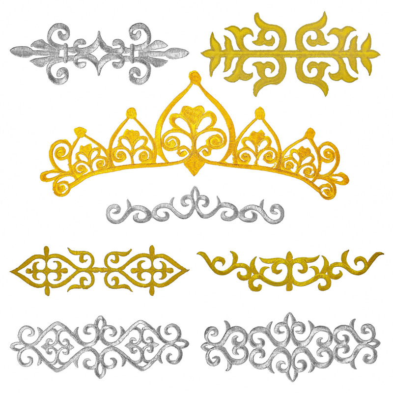 Tic Ta Cat T-shirt Cloth Stickers Clothes Patch Stickers Decorative Appliques Gold and Silver Embroidery Repair Subsidy Embroidery Stickers