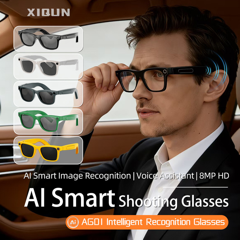 Ag01 Cross-Border Ai Smart Glasses Translation Smart Glasses 800W Pixel Call Listening Music Picture Recognition Bluetooth Glasses