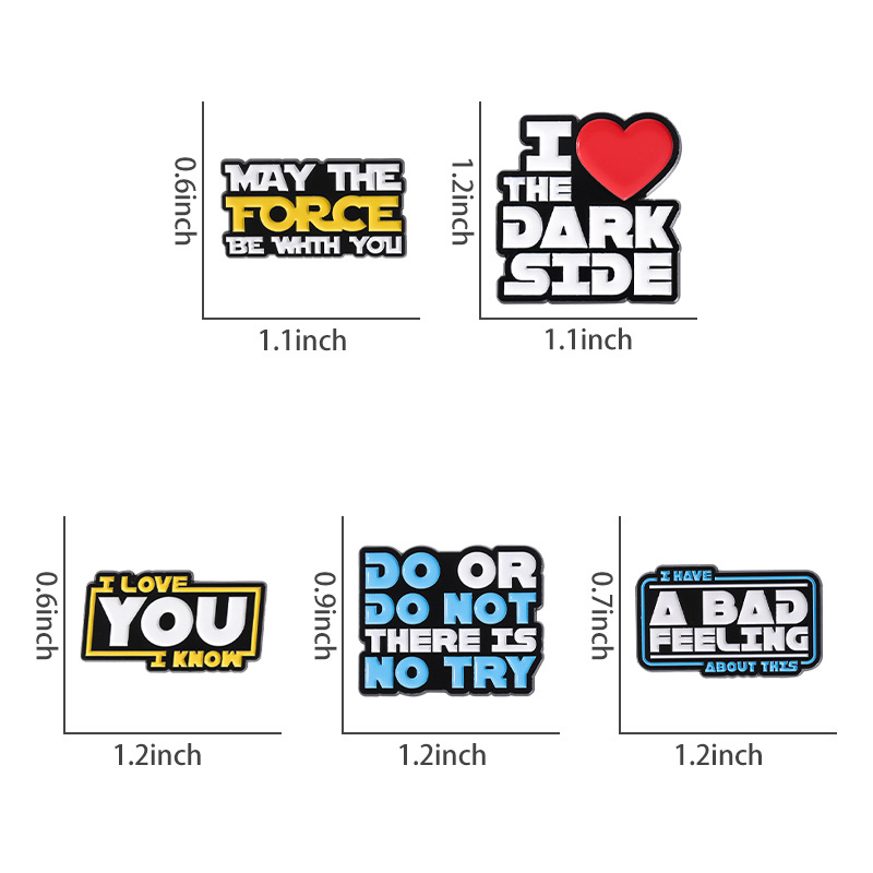 Simple Style Pin Letter Alloy Stoving Varnish Unisex Brooches display picture 1