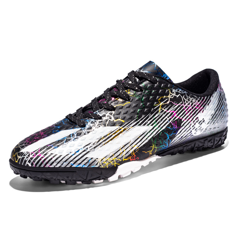 Nuevos zapatos de fútbol Messi transfronterizos al por mayor entrenamiento de entrenamiento de carreras TF largo de clavos jóvenes fábrica directa