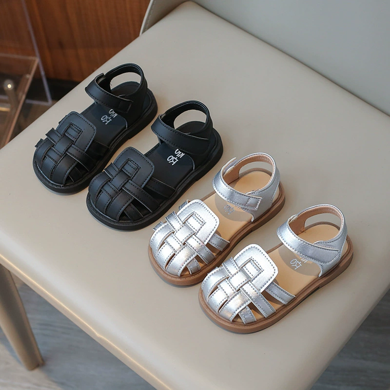 Children's summer sandals, woven shoes for princess, Korean style, 2024 years, 3-6 years