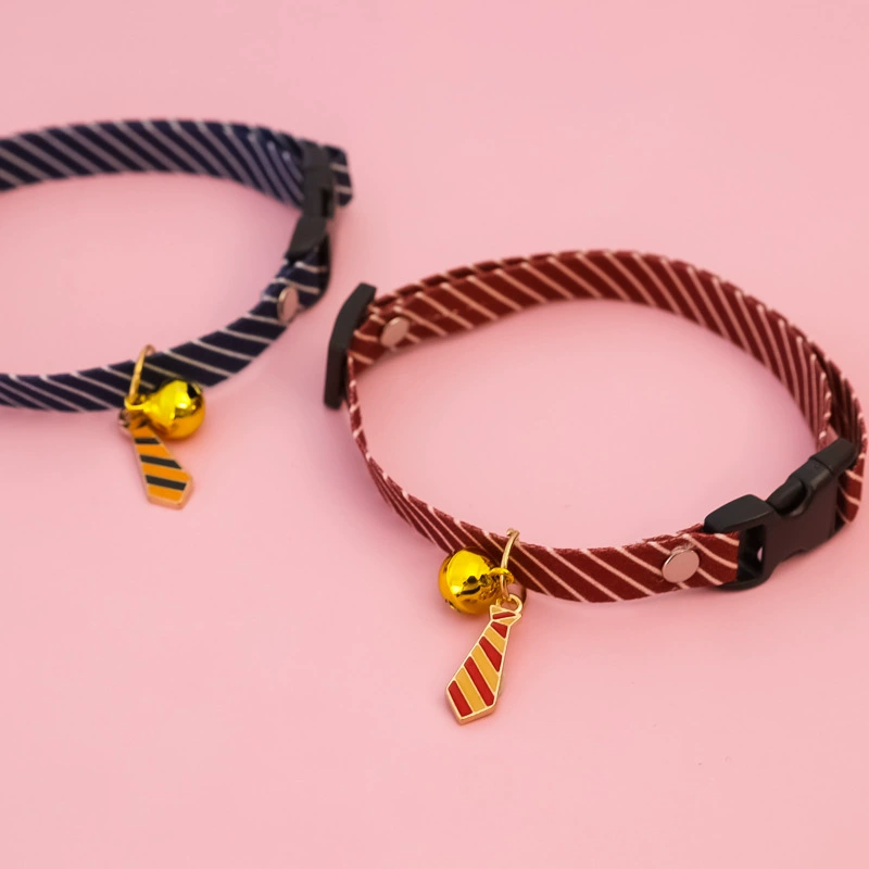 Ошейник для домашних животных котенок собака собака колокольчик галстук джентльмен ожерелье украшения регулируемая свадебная диагональная полоска