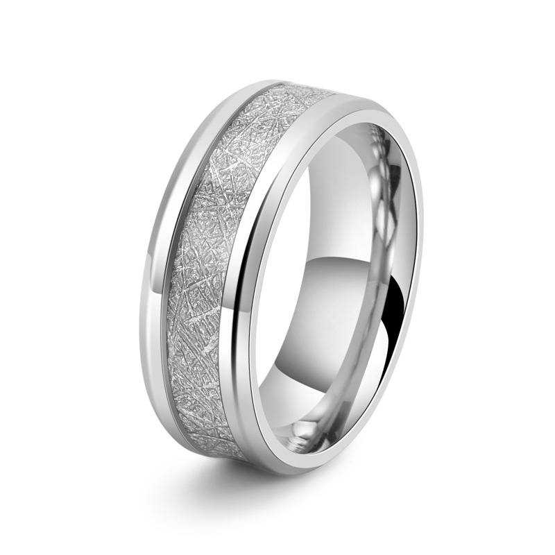 Fashion Geometric Titanium Steel Polishing Rings