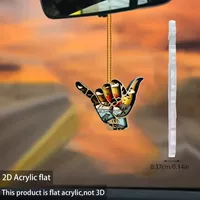 Новый акриловый кросс-бордерный автомобильный кулон для зеркала заднего вида, подарок на праздник, акриловый плоский кулон