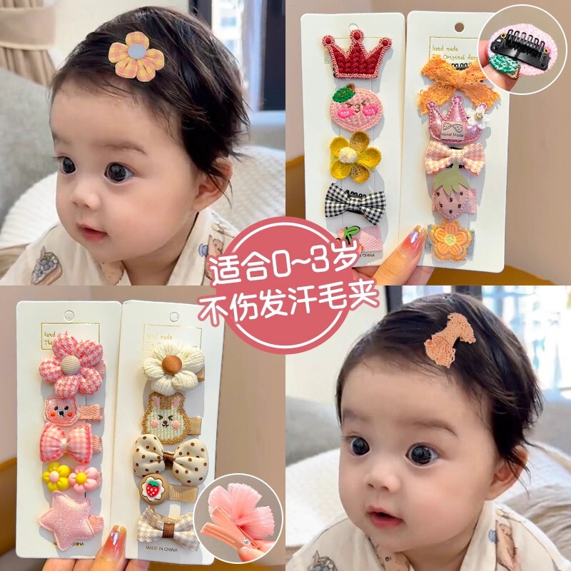 婴儿汗毛夹2025新款胎毛夹女童宝宝不伤发头饰夹子儿童发量少发卡|undefined