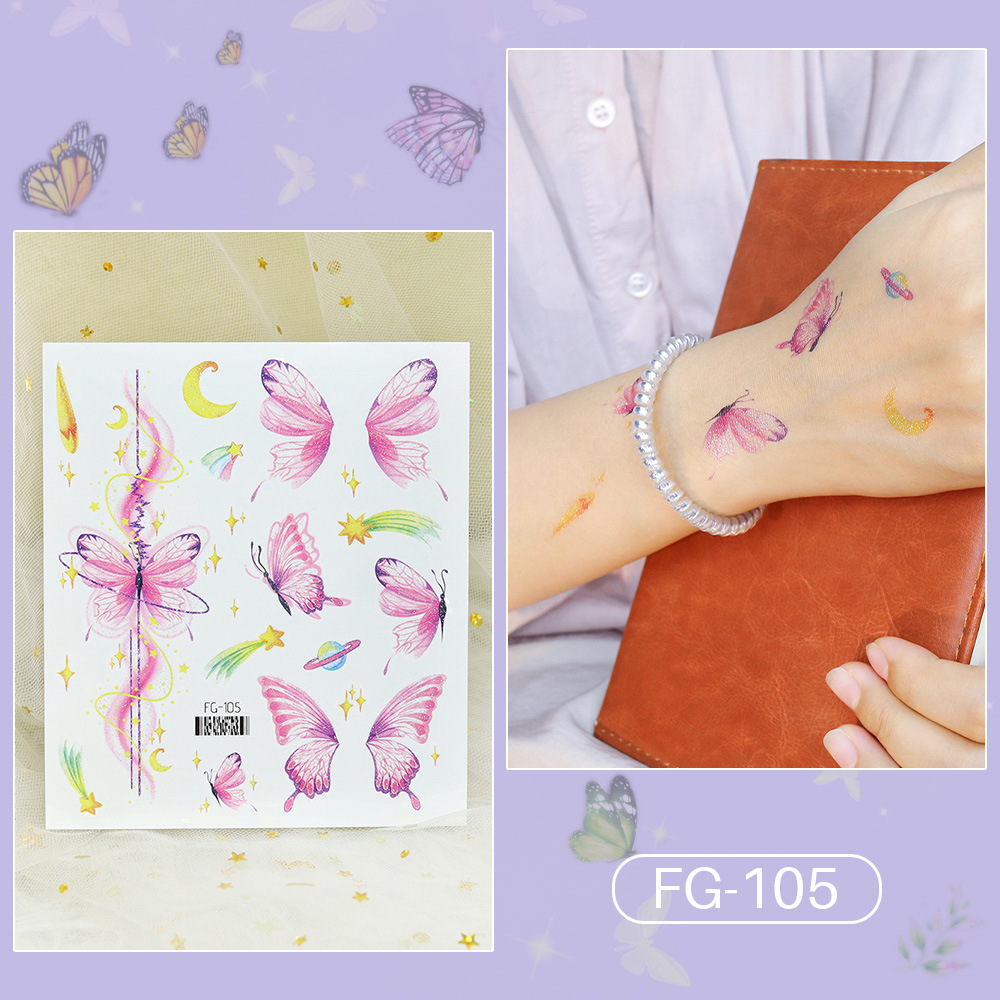 Tatuajes Temporales con Purpurina de Papel de Transferencia de Agua para Cuerpo image 31