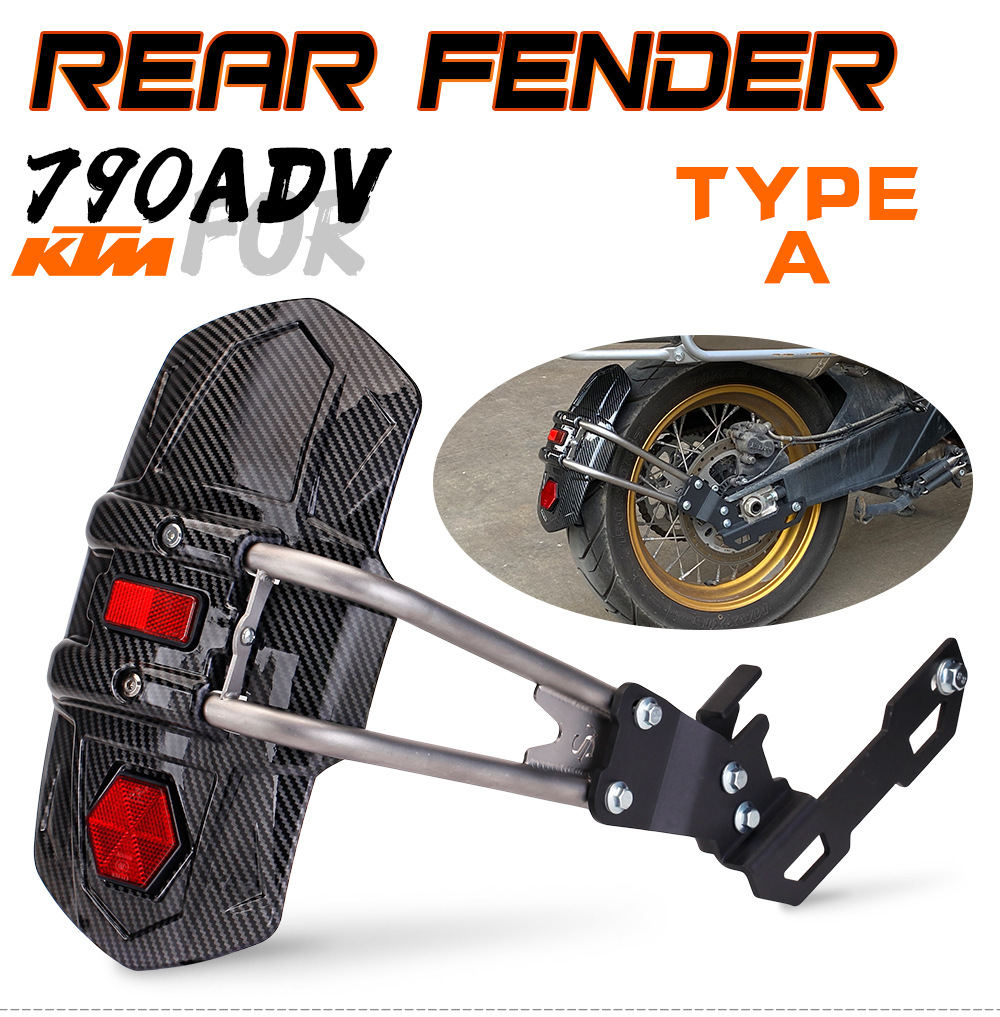 Suitable for Dongfeng 800Mt Duke790Adv Motorcycle Modified Rear Wheel Fender with Reflector