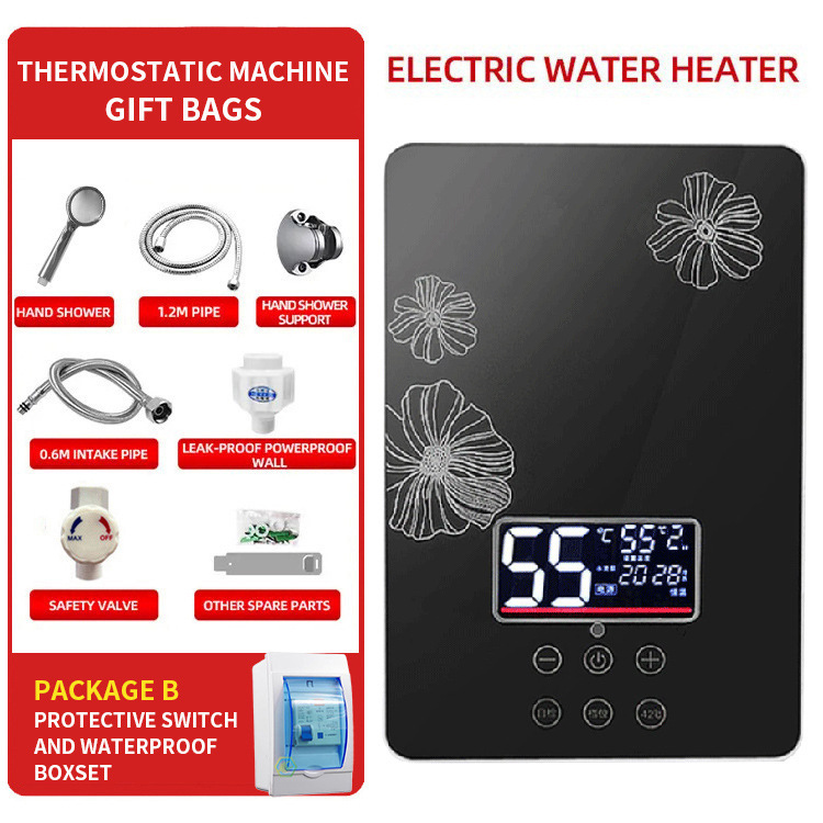 国境を越えたインスタント電気温水器 110V 家庭用インスタント加熱小型シャワーインテリジェント恒温バス省エネ|undefined