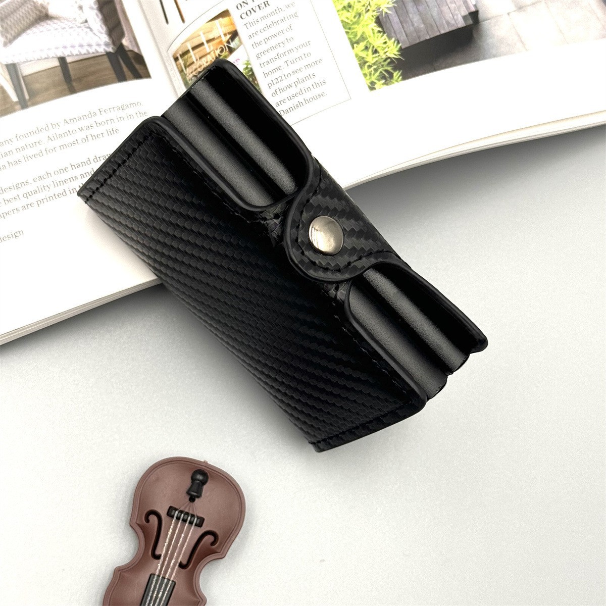 Transfronterizos para hombres cepillo antirrobo anti-damagnetizado fibra de carbono RFID bolsa de tarjetas de aleación de aluminio bolsa de tarjetas bancarias Amazon stock