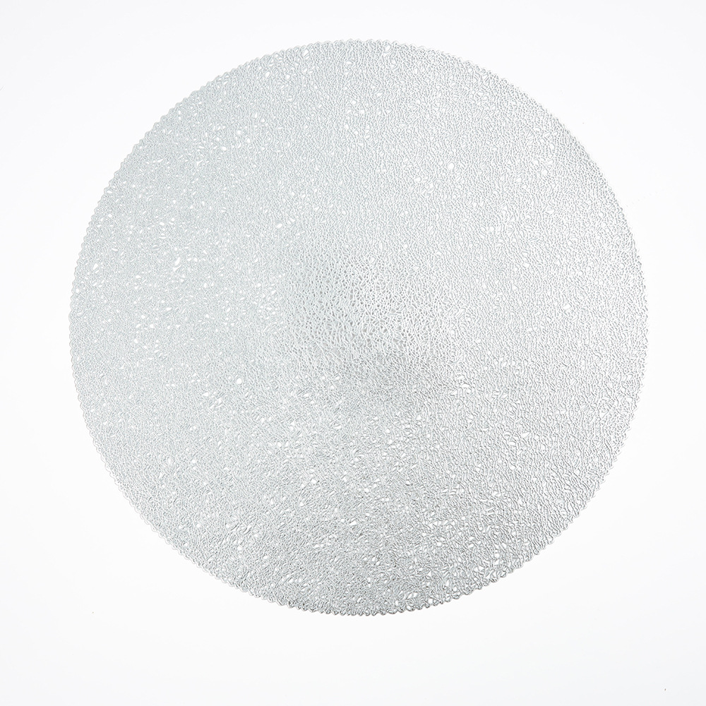 Estampado de oro almohadilla de mesa de pvc almohadilla de mesa de fiesta redonda impermeable cubiertos de hotel almohadilla de mesa decoración al por mayor antideslizante