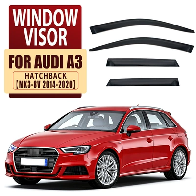 Rain shield — Sportback Window - standard-packing-without-logo-audi-a-015kg-trunk-mk3-8v-2014-2020-plexiglass-no-bright-strips-rain-shield