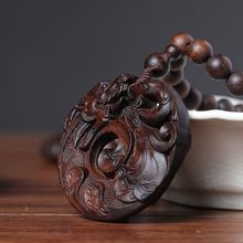 富森红土沉香龙凤配吊坠文玩挂坠男女情侣项链情侣天然平安扣挂件