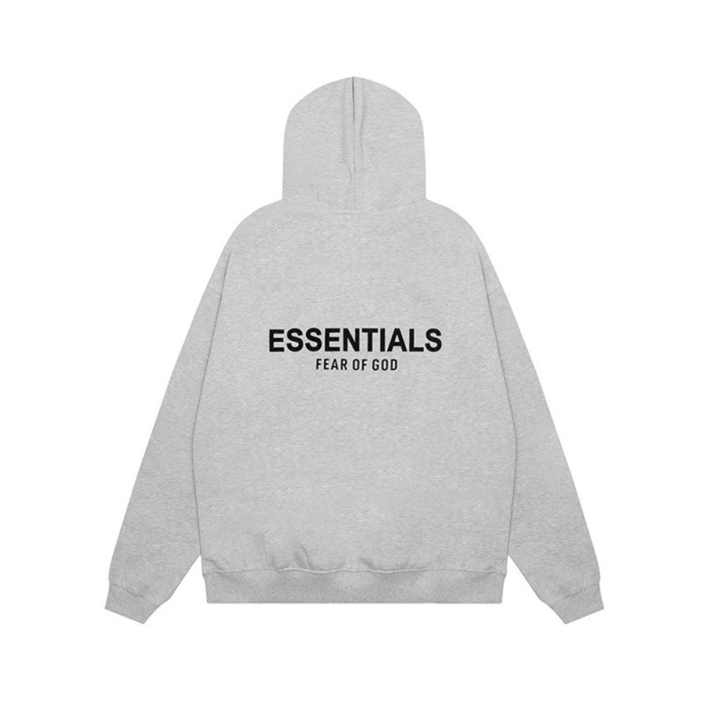 Fear of God Essentials Hoodie Back Logo Heather Grey