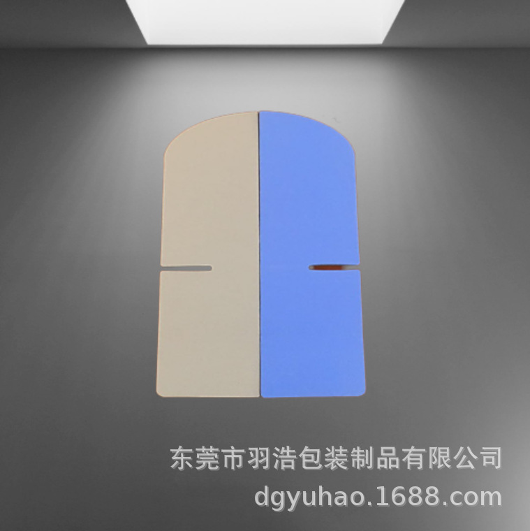 厂家批发三层同色pp发泡板蓝色挡板圆角塑料实心隔板垫片