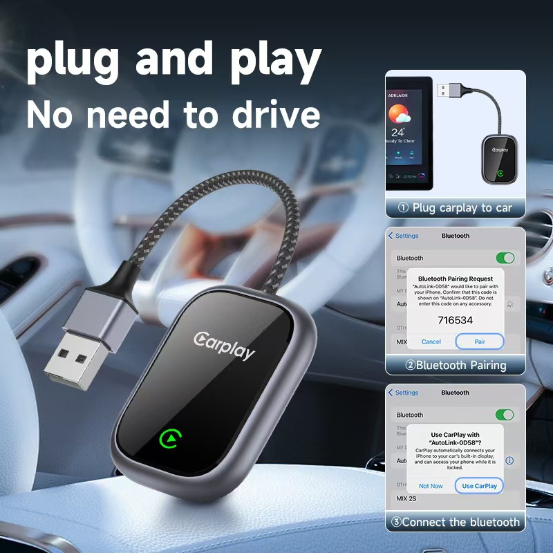 Wired to Wireless Carplay Box Upgrade Android Smart Car-Machine Interconnection Module Car Carplay Box