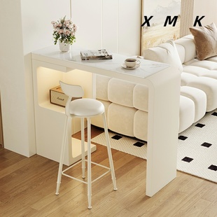 Bar table household cream wind rock board long table living room sofa partition bar integrated sunshine leisure high wholesale