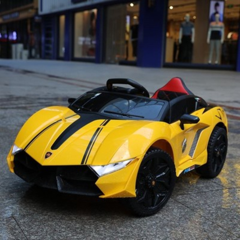 Coche eléctrico para niños, coche de control remoto de cuatro ruedas para niños, coche de juguete con batería recargable y conducción autónoma, doble batería, doble tracción.