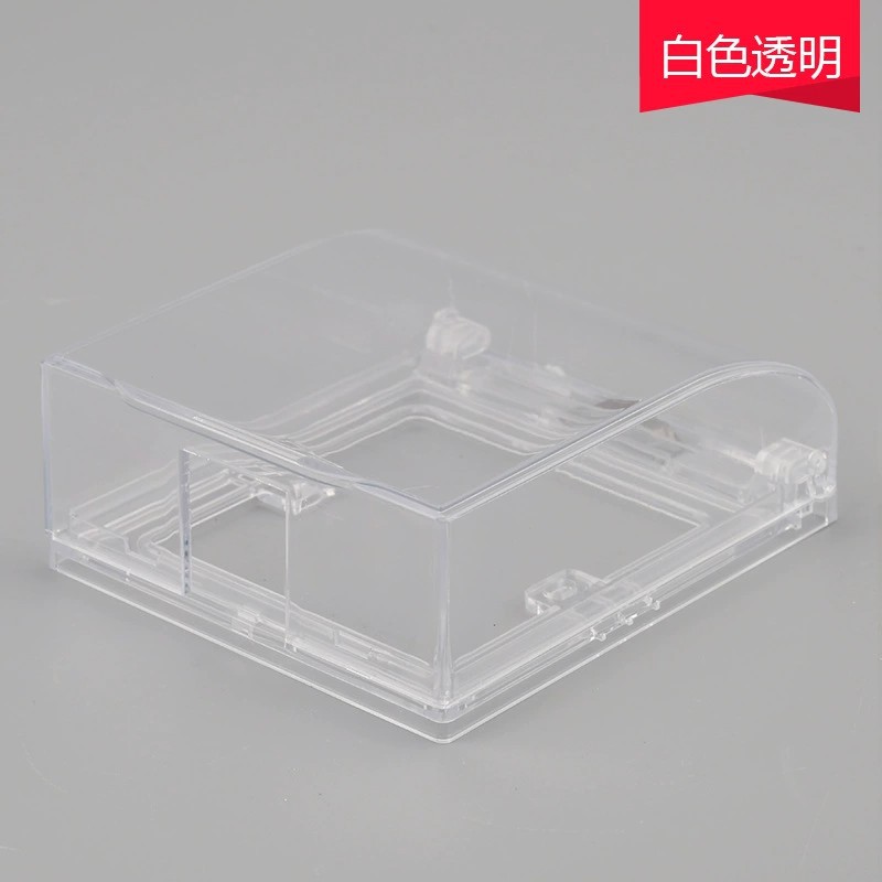 Manufacturer wholesale 86-type switch and socket waterproof box bathroom splash proof box screw installation protective cover transparent protective lid