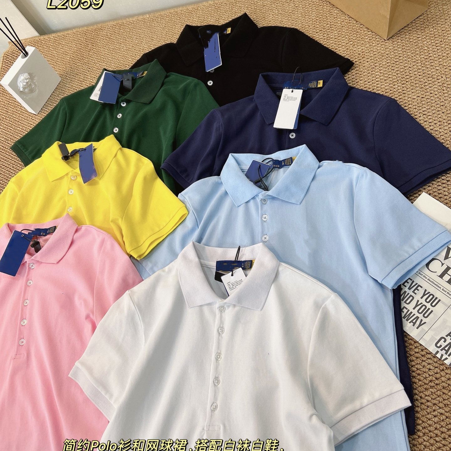 Summer New Ralph RL Classic Polo Shirt with Pony Embroidery Two-Button Casual T-Shirt Short Sleeve Women's Top Loose Fit