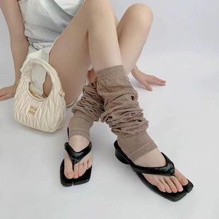 Summer Thin Foot Stamping Socks Set Piled Socks Sunscreen Two-leg Wear Set High Color Value All-match College Style Piled Socks Set Trendy