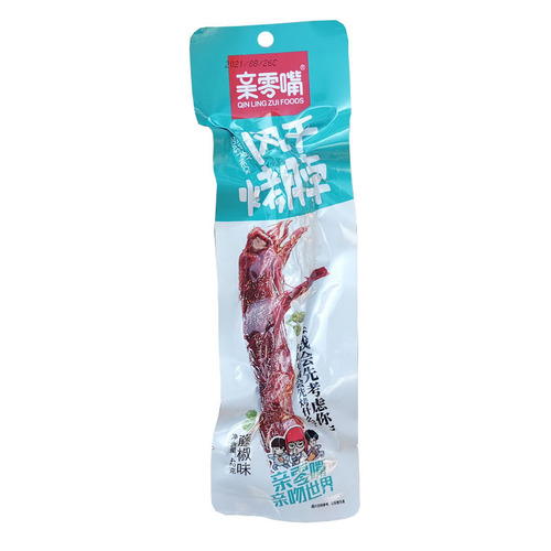 Snack-style Dried Roasted Chicken Necks 42g Spicy Sichuan Pepper & Sweet & Sour Black Duck Flavor Hand-Torn Chicken Necks 20 Pieces/Bag Wholesale