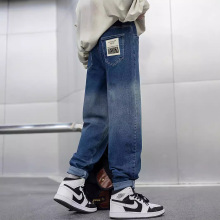 男童牛仔裤春秋款简约中大童宽松潮童外穿童装童裤复古婴童潮流