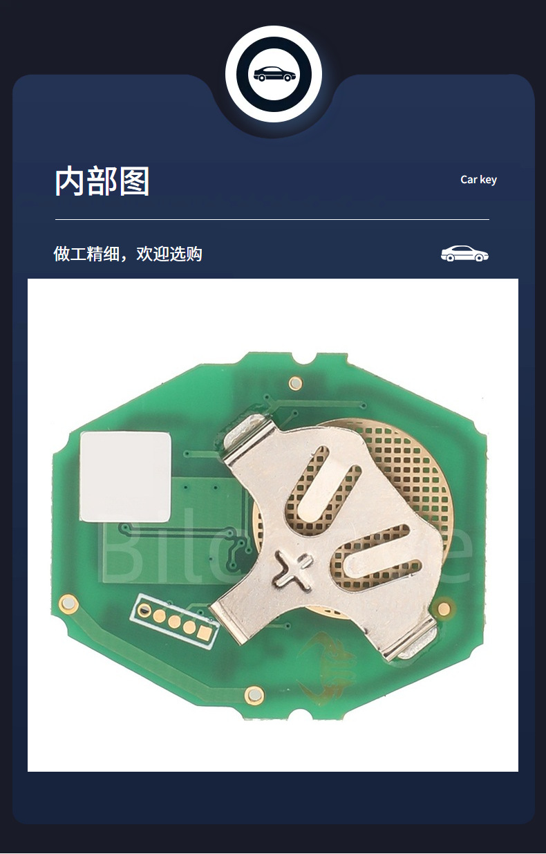 Suitable for Bmw Cas2 Car Straight Key Remote Control Frequency 315/315Lp/433 Chip Id46-7953