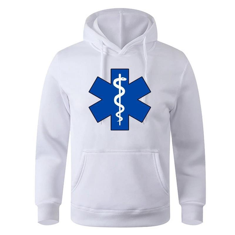 EMT ambulance Printing Hoodies Mens Personality Fashion Hood