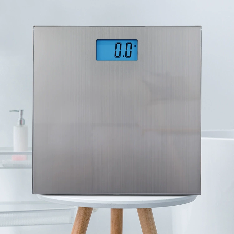 Оптовая продажа от производителя: универсальные роскошные электронные весы из нержавеющей стали для ванной комнаты в отеле, с плоским датчиком.