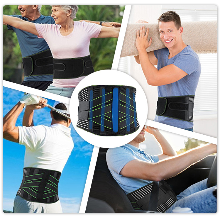 工厂定制亚马逊爆款跨境男女透气运动护腰腰部支撑力量双加压护腰带跑步健身腰带